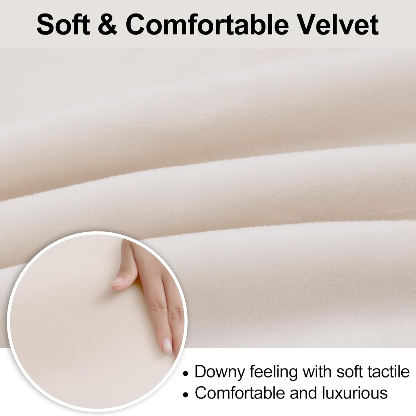 Smiry Velvet Stretch Chair Covers for Dining Room Set of 4, Soft Fit Removable Washable Kitchen Parsons Chair Slipcover Protector, Cream