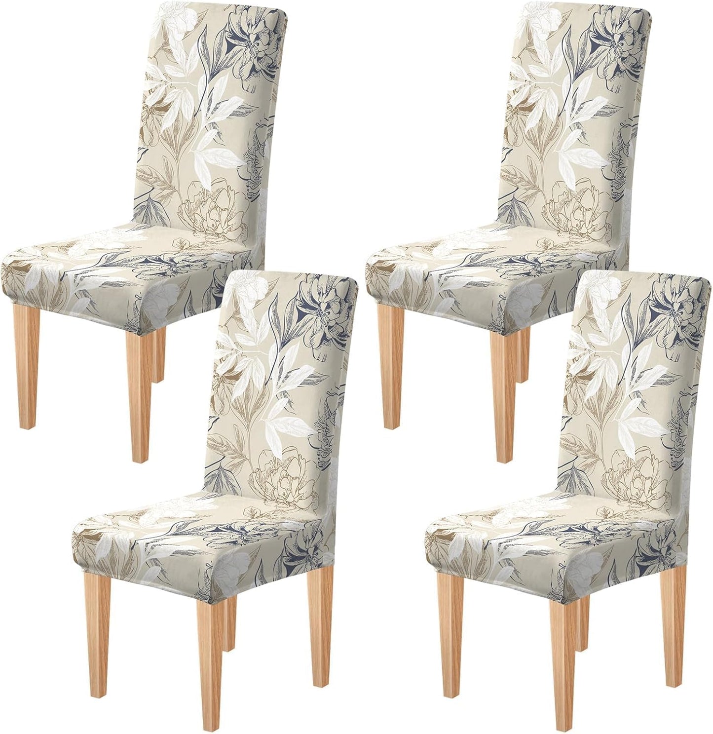 Dioxide High Stretch Chair Covers for Dining Chairs, Washable Dining Chair Covers Set of 6, Soft Dining Chairs Seat Covers, Parsons Chair Slipcover Protectors for Home Hotel Restaurant Banquet