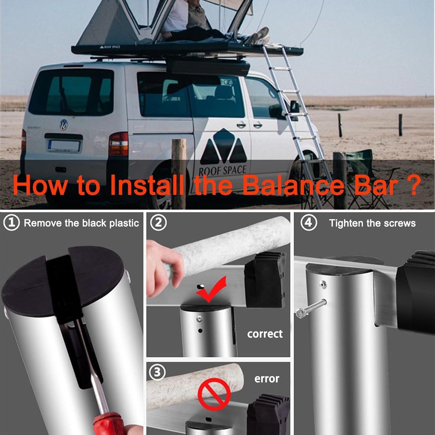 Telescoping Ladder with Hooks 8.5 FT - Aluminum Telescopic Ladder with Stabilizer - Retractable Extension Ladders for Home Loft Roof RV Work with EN131 Certification - 330lbs Max Capacity