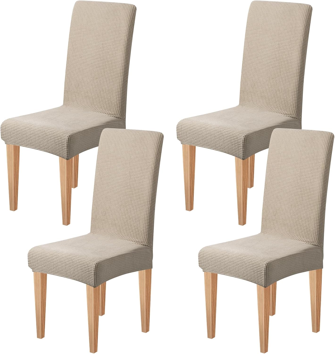 Dioxide High Stretch Chair Covers for Dining Chairs, Washable Dining Chair Covers Set of 6, Soft Dining Chairs Seat Covers, Parsons Chair Slipcover Protectors for Home Hotel Restaurant Banquet