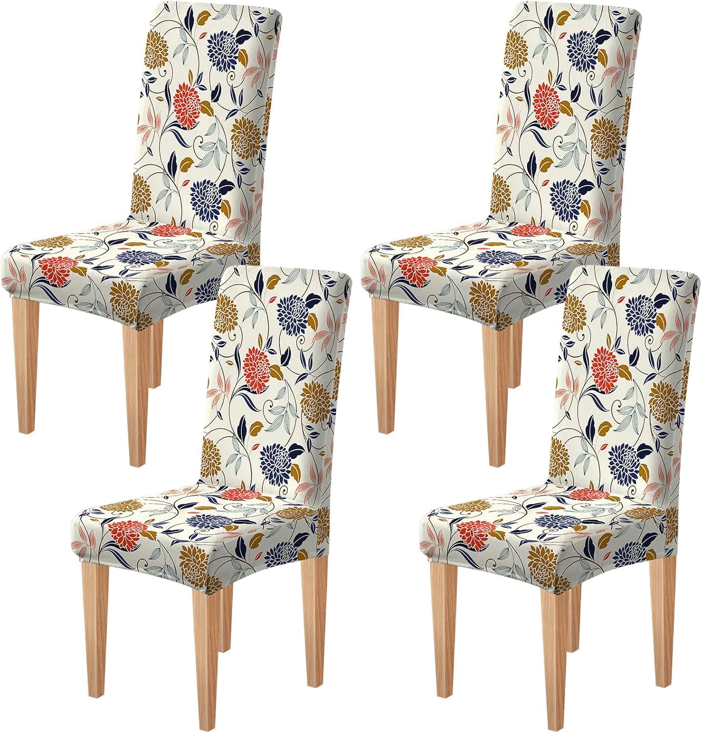 Dioxide High Stretch Chair Covers for Dining Chairs, Washable Dining Chair Covers Set of 6, Soft Dining Chairs Seat Covers, Parsons Chair Slipcover Protectors for Home Hotel Restaurant Banquet