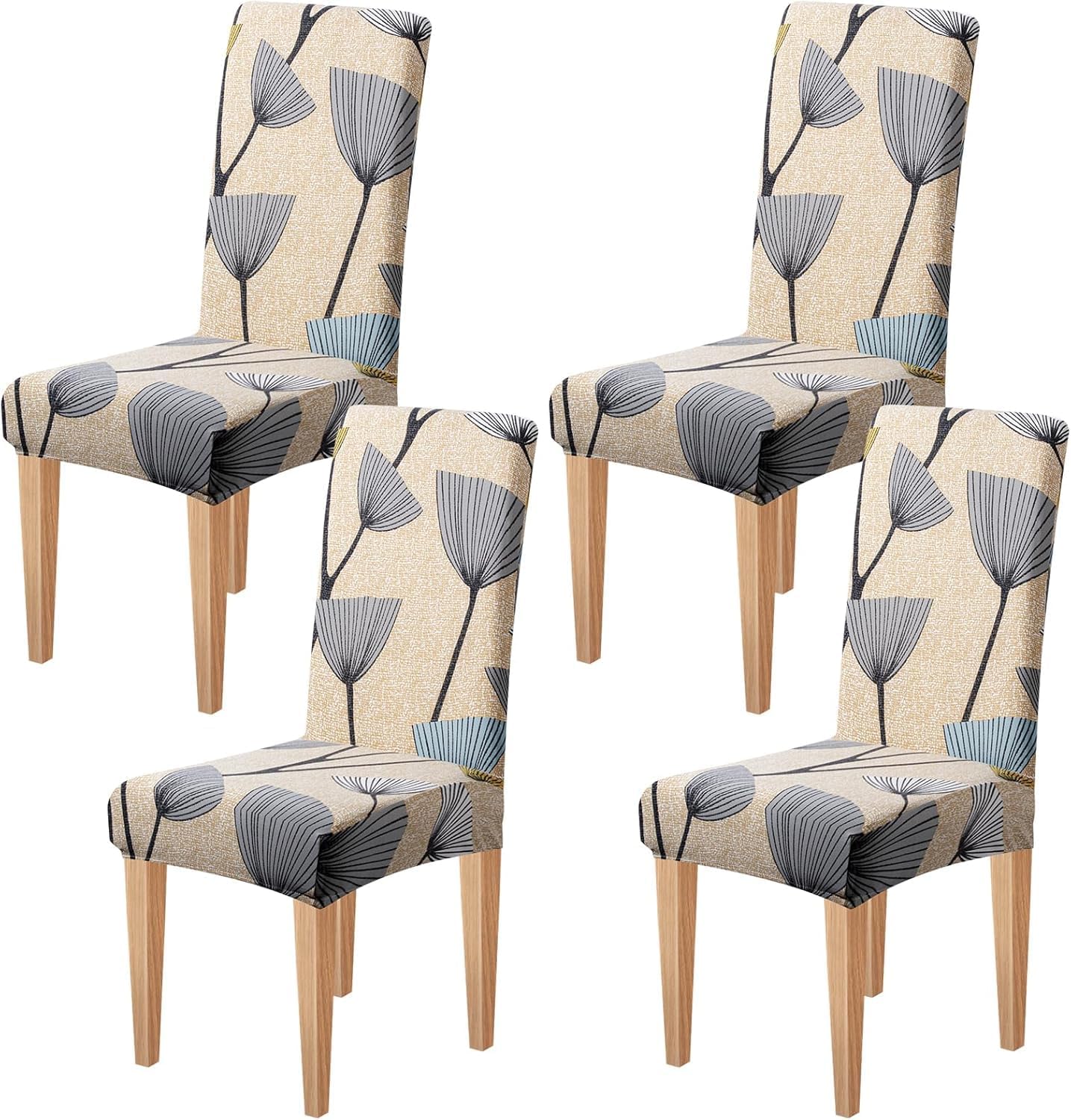 Dioxide High Stretch Chair Covers for Dining Chairs, Washable Dining Chair Covers Set of 6, Soft Dining Chairs Seat Covers, Parsons Chair Slipcover Protectors for Home Hotel Restaurant Banquet