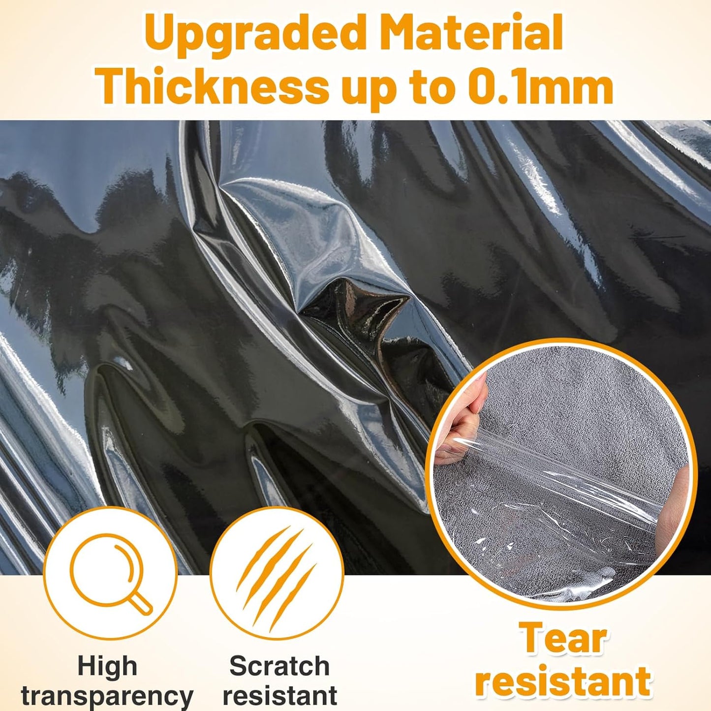 PAMASE 4 Pack Plastic Dining Chair Protectors with Backrests - Waterproof Thickened PVC Seat Covers Removable Washable Slipcover Keeping Chair Away from Water Dust Pet Hair Paws Claws